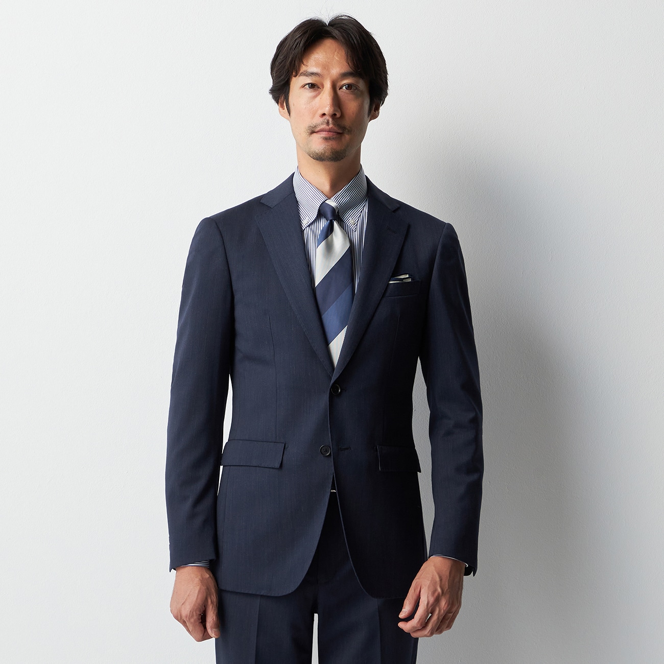 ウールブレンドスーツ カルゼ 2つボタン|O41_15AU21N13 - ORIHICA 公式通販