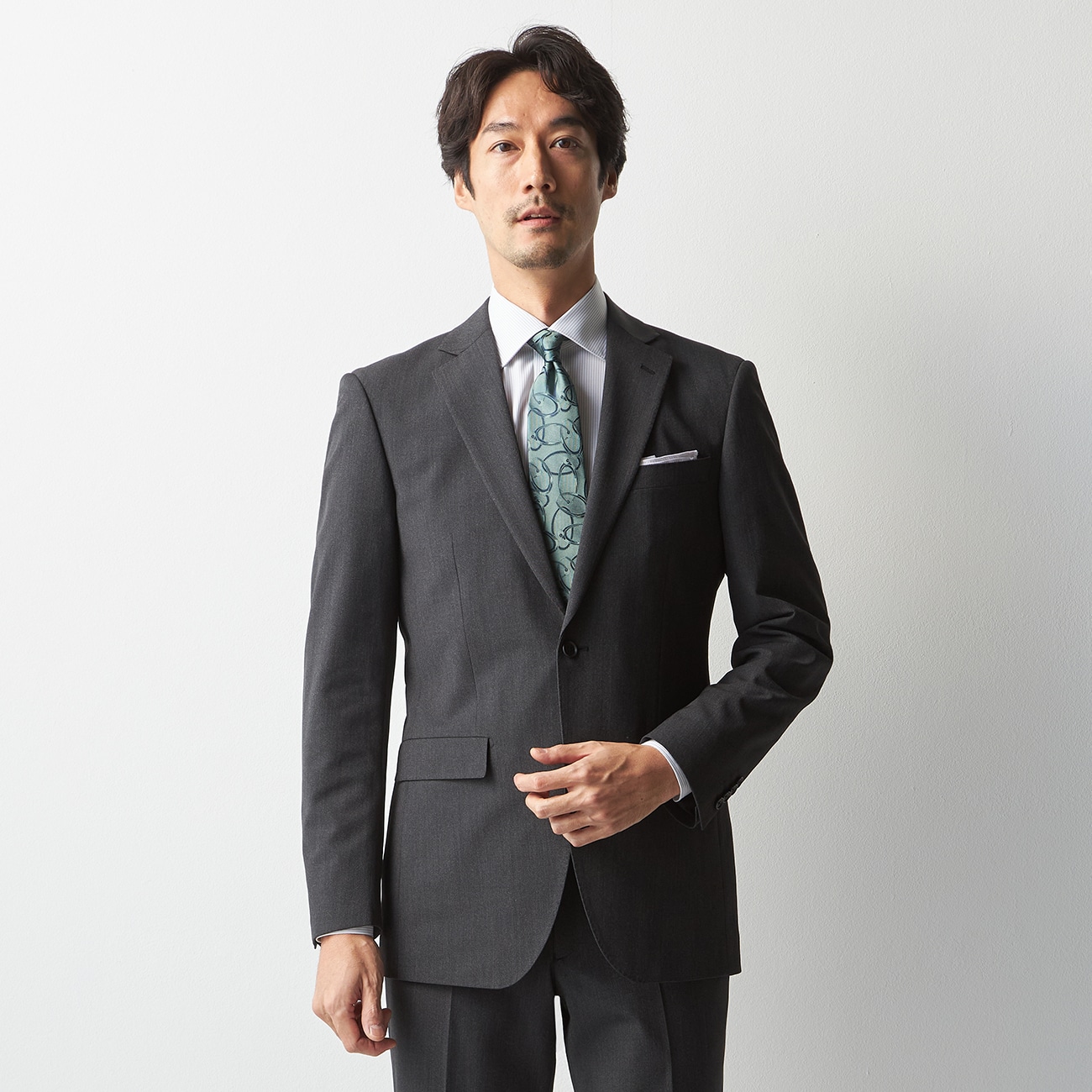 スマートテックスーツ 織柄無地 2つボタン|O41_15HF21M13 - ORIHICA