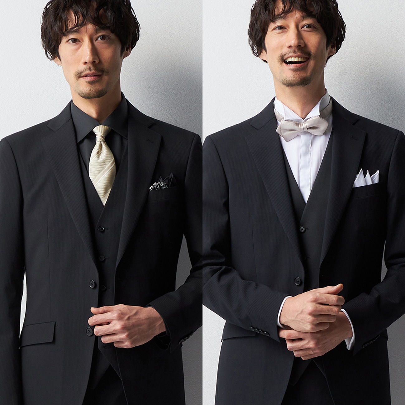 3ピース ORIHICA セットアップ シャドーストライプ BLACK ORIHICA オリヒカ 【7点セット】シャドーストライプフォーマルスーツ