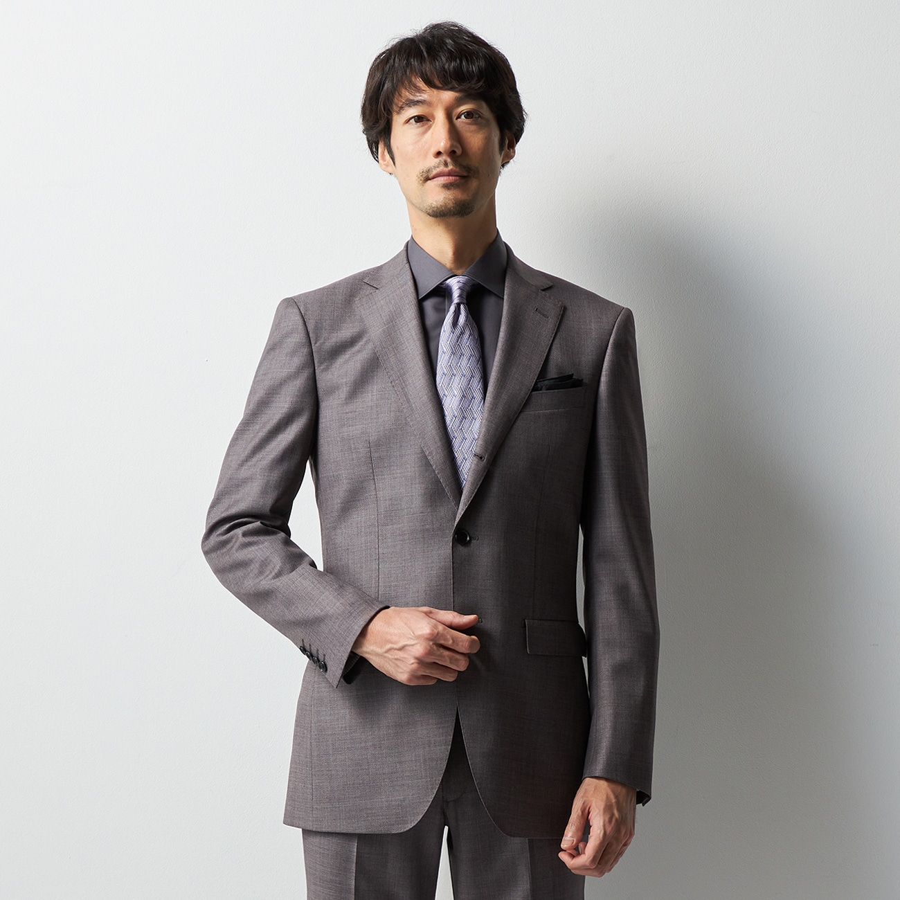 美品✨オリヒカ　REDA社製生地　セットアップ スーツ　グレー　A5 インポートファブリックスーツ（ORIHICA LUXE） REDA シャークスキン 3