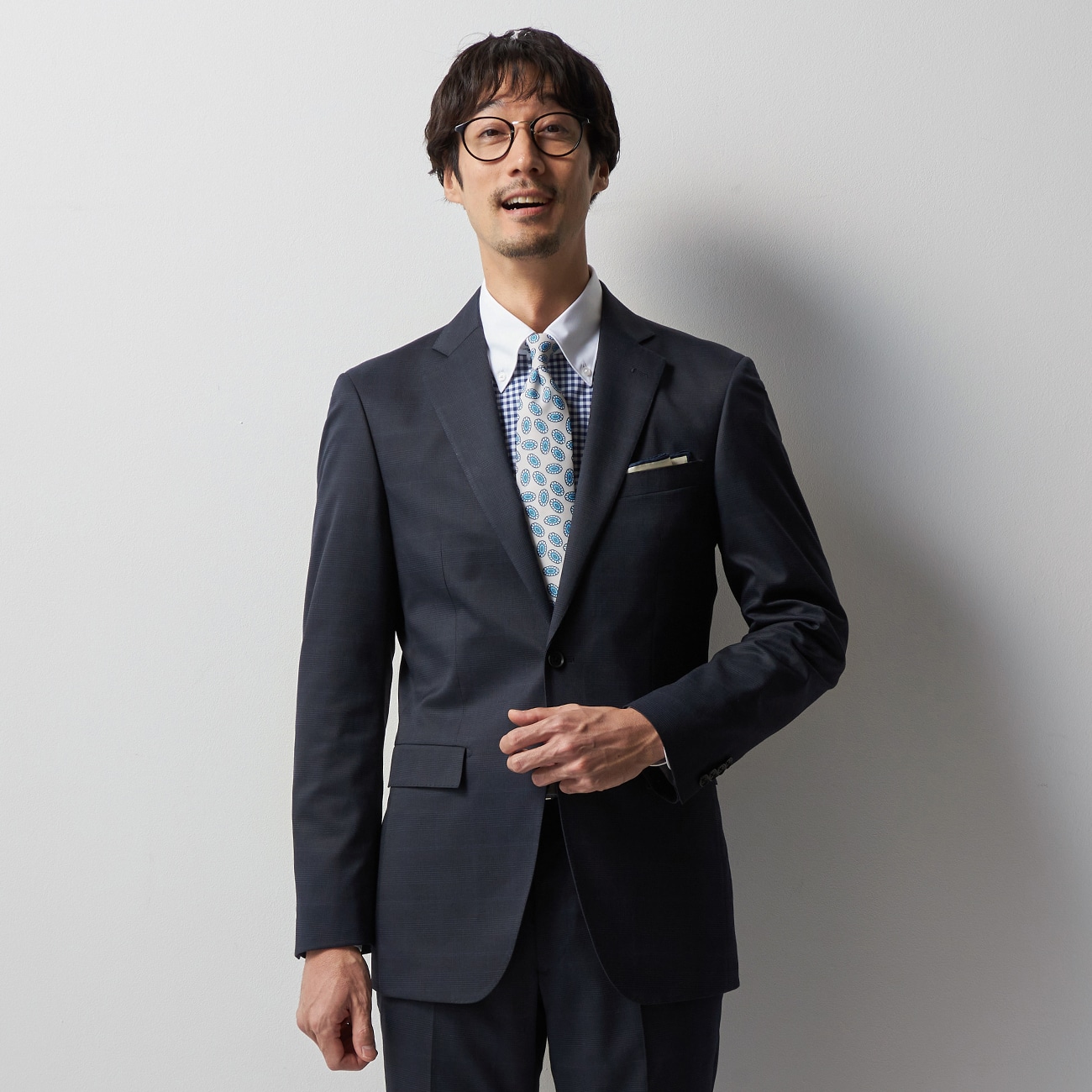 スマートテックスーツ チェック 2つボタン|O41_16HF21N04 - ORIHICA