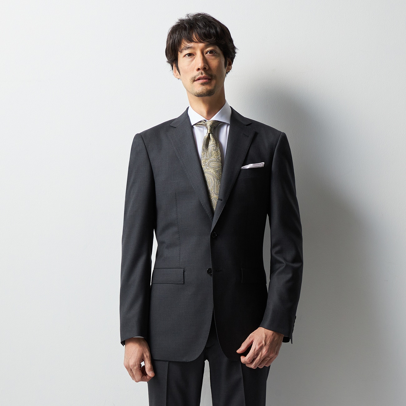 YMG　ORIHICA LUXE スーツ ネイビー 高級ウール ウールファブリックスーツ（ORIHICA LUXE） SUPER140's 無地 3つボタン