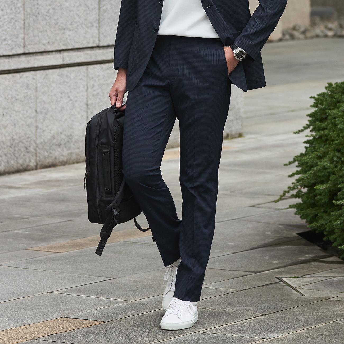 THE THIRD SUITS（SUPERCOOL） スラックス 高通気 サッカー 裾上げ済み