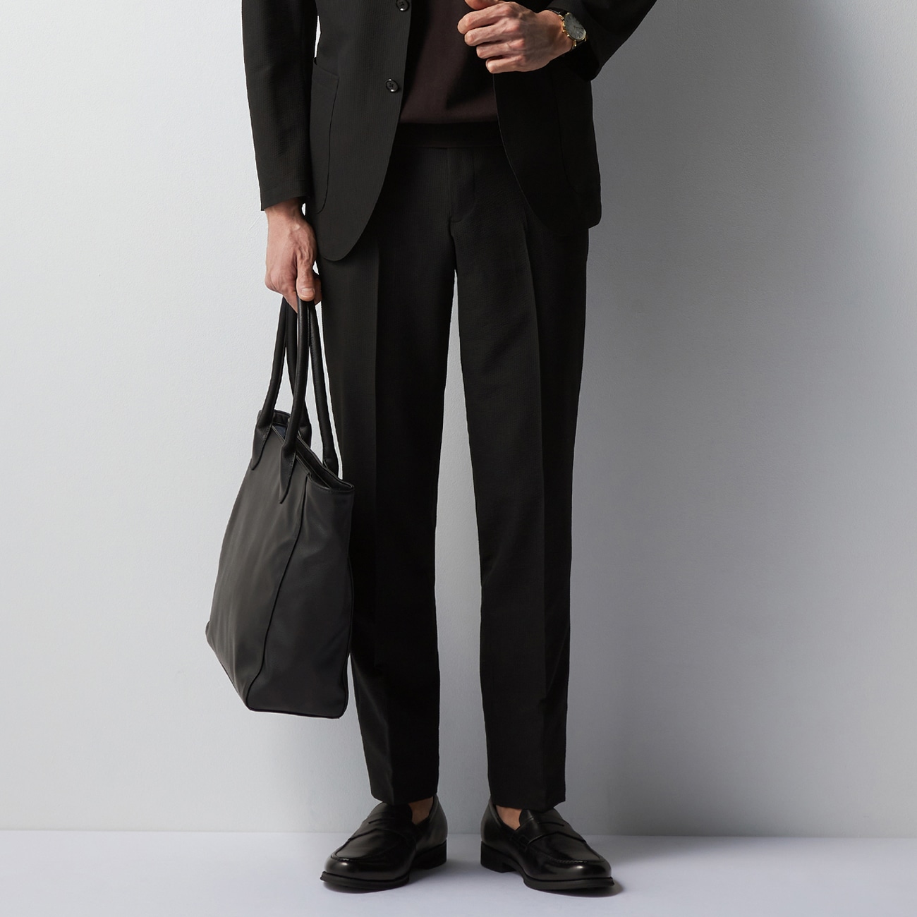 THE THIRD SUITS（SUPERCOOL） スラックス 高通気 サッカー 裾上げ済み