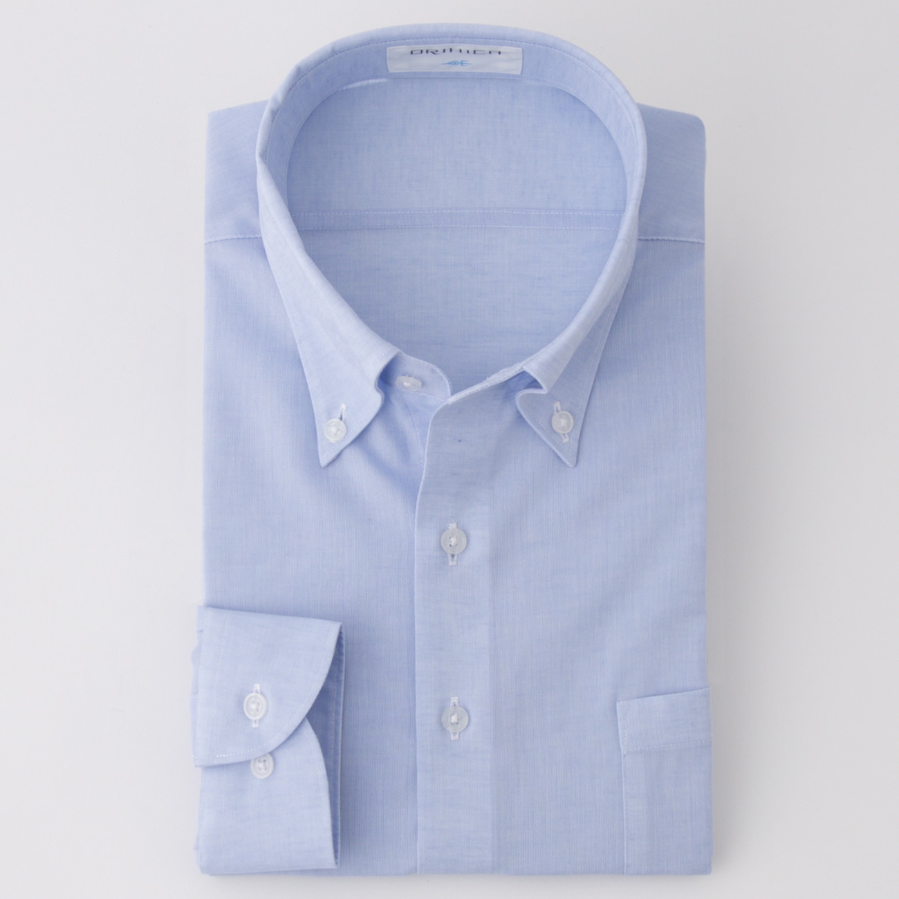 スーパークールノンアイロンシャツ 綿麻 ボタンダウン 織柄