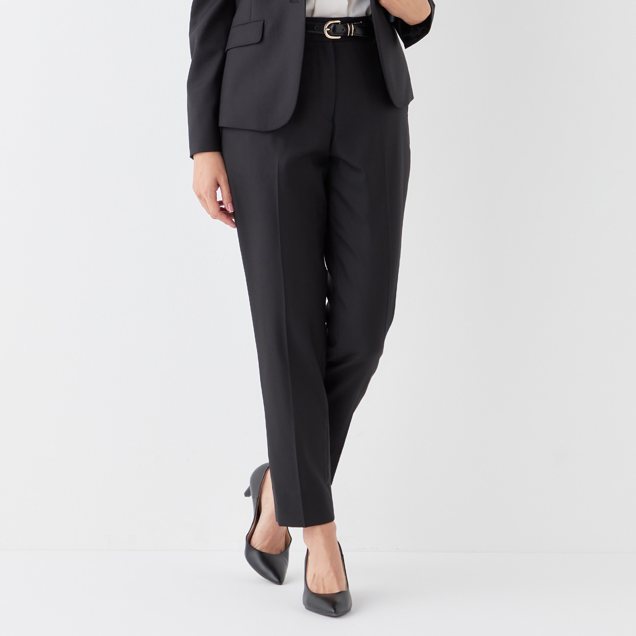 ORIHICA LUXE クロップドパンツ 無地 Super120's|O55_9251753