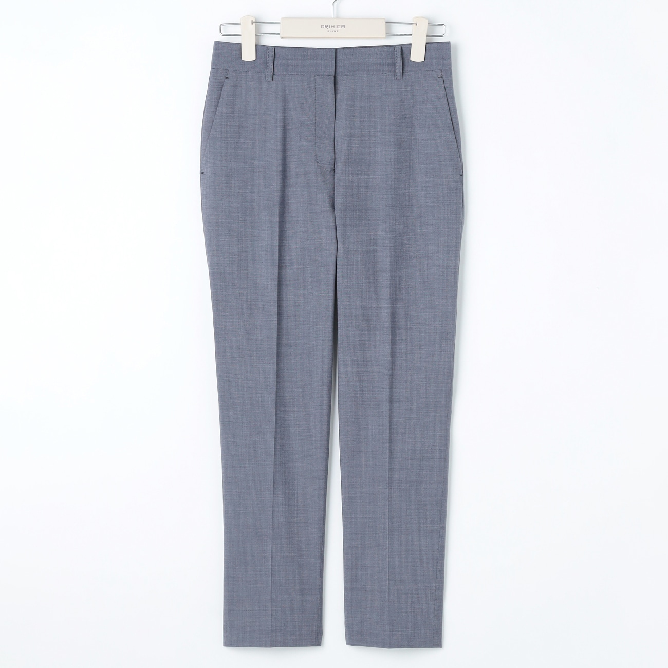 新品　ORIHICA エアーテックスパンセットアップ クロップドパンツ 織柄 WEB限定】エアテックスパンセットアップ クロップドパンツ 無地