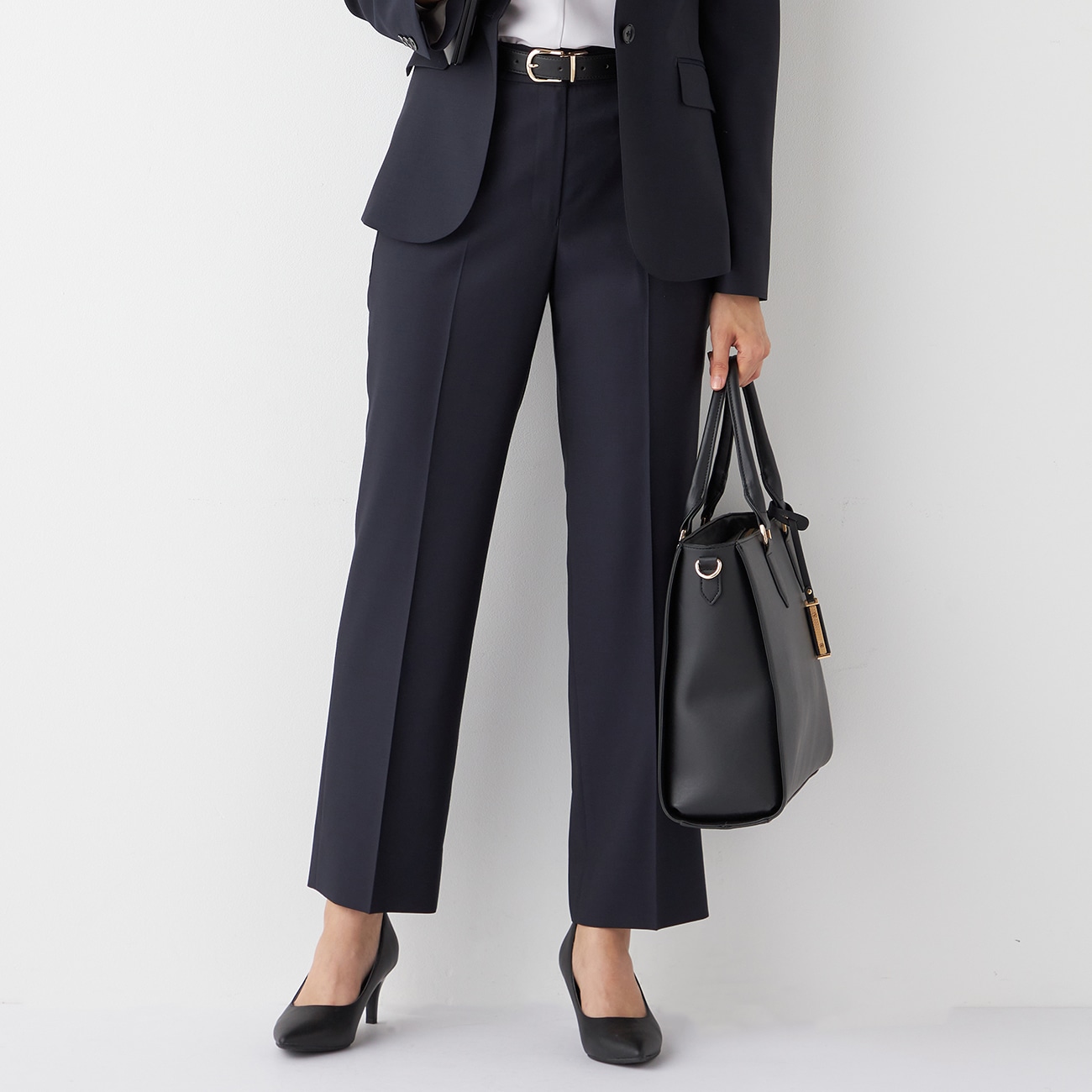 ORIHICA LUXE ストレートパンツ 織柄 REDA|O55_G252H930 - ORIHICA