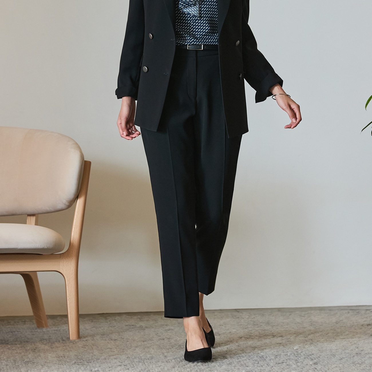 THE THIRD SUITS クロップドパンツ ダブルクロス|O55_S252H940