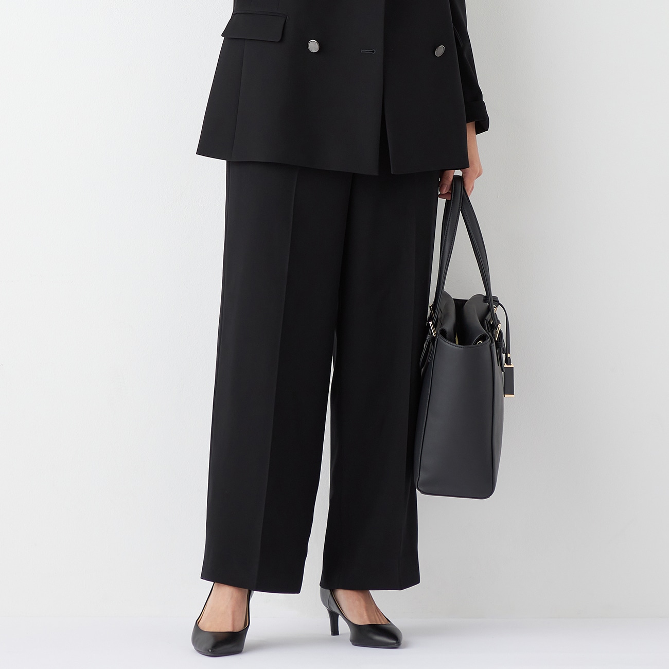 THE THIRD SUITS ワイドパンツ ダブルクロス|O55_S261H941 - ORIHICA