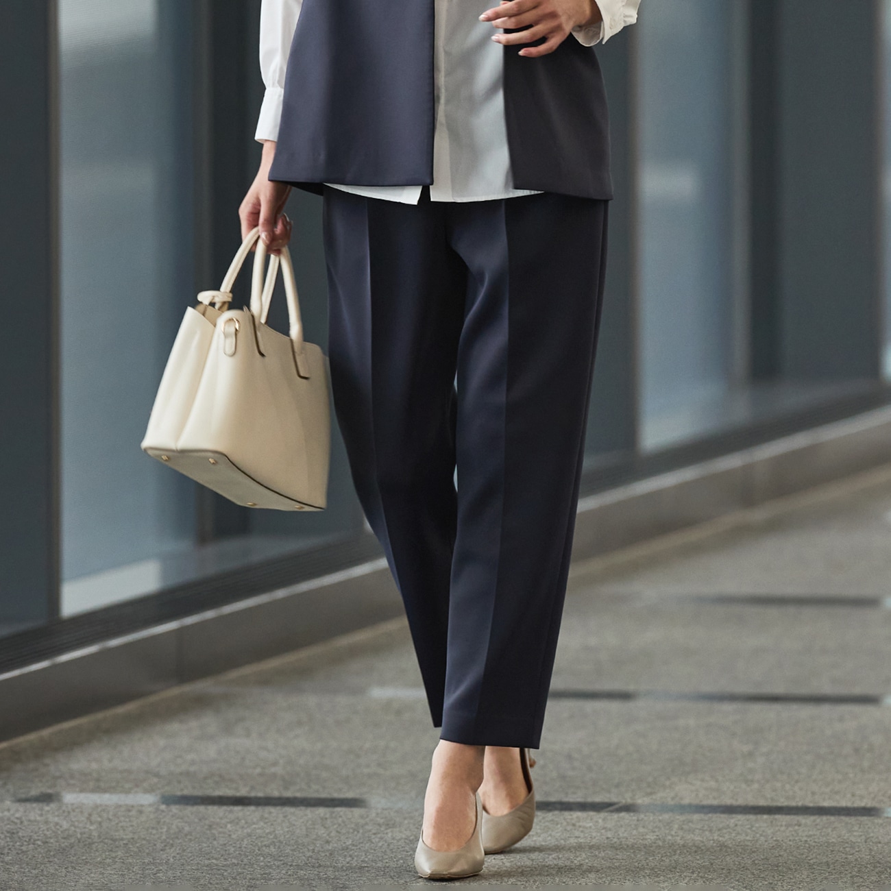 らくちんセットアップ クロップドパンツ|O61_RK-577-PT - ORIHICA 公式通販