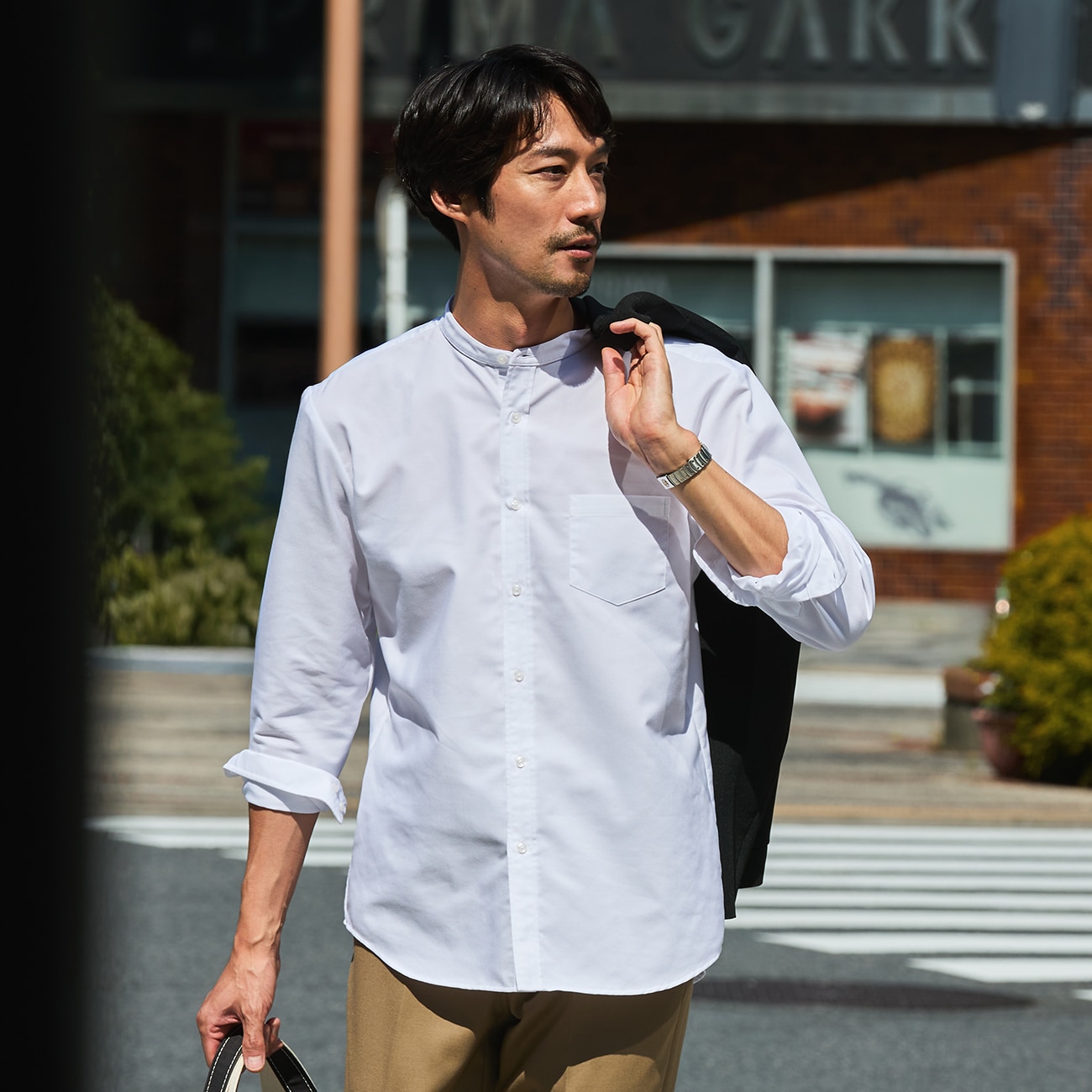 ビジカジシャツ オックス バンドカラー|O64_64AUSM511 - ORIHICA 公式通販