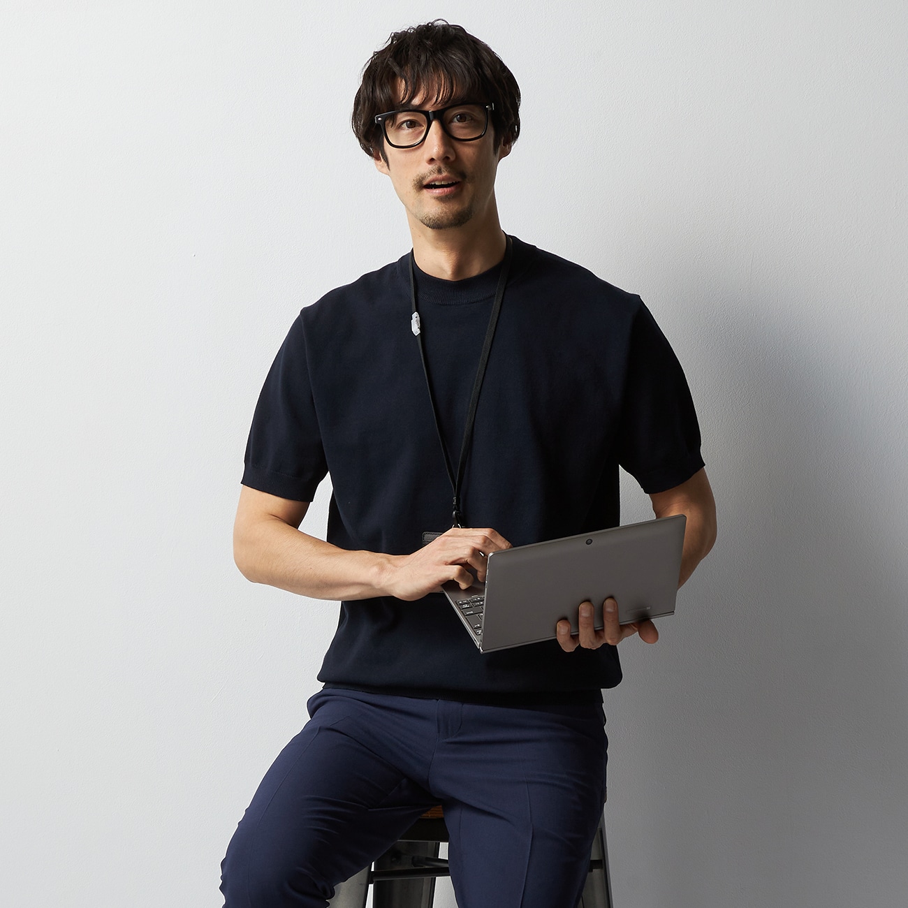 ビズニット（BIZ KNIT） プレーティング ニットTシャツ|O66_66SUTY601