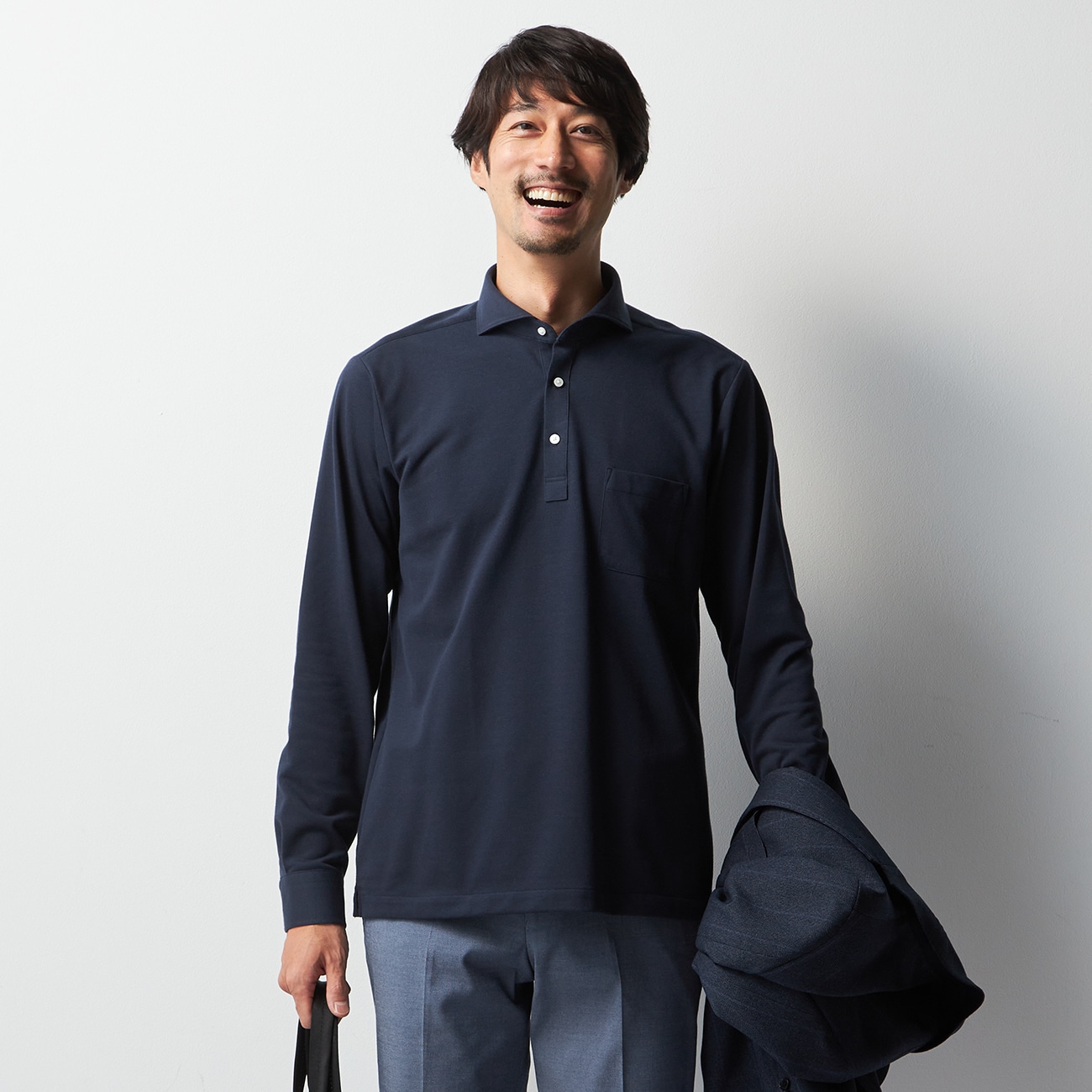 ビズポロシャツ プルオーバー ワイドカラー|O68_68AUYM509 - ORIHICA