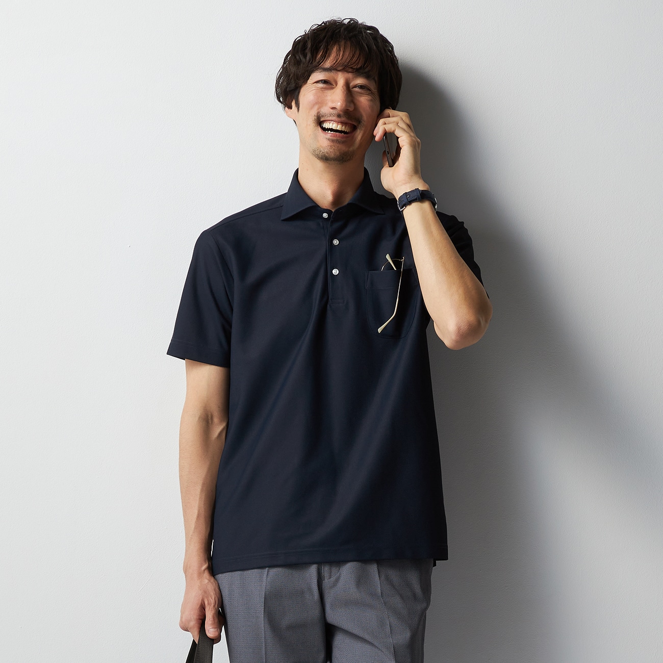 Begin公式WEB 4月掲載アイテム＞ビズポロシャツDRYDRY 無地 ワイド