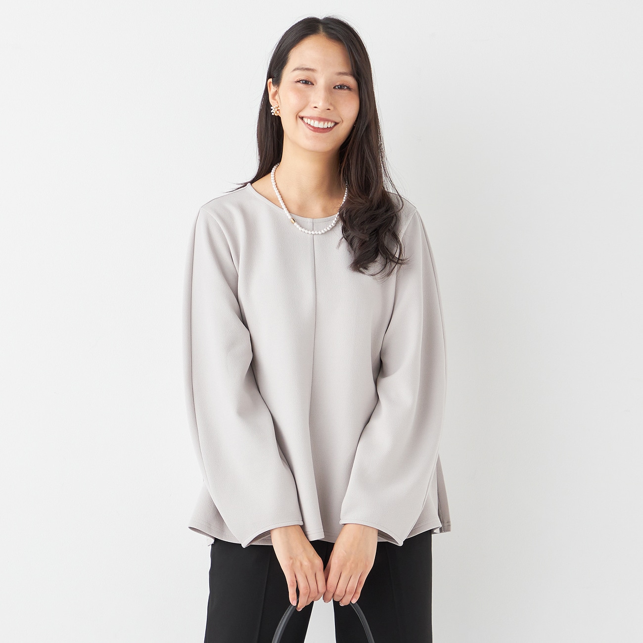 ORIHICA美ラクるブラウス 汗ジミカット 配色ペプラム ¥6589 楽天市場 