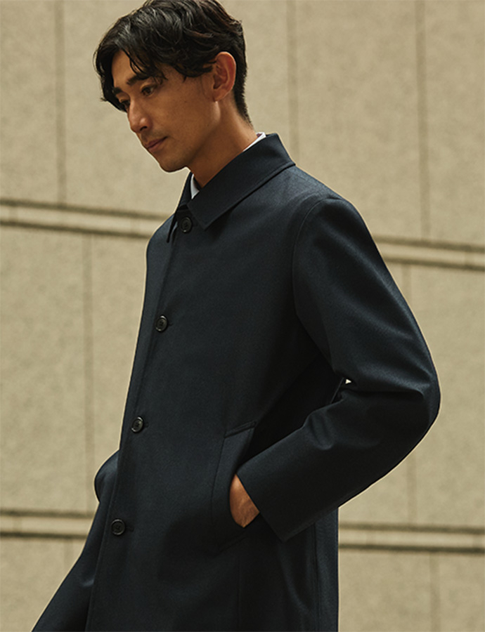 ステンカラーコート画像