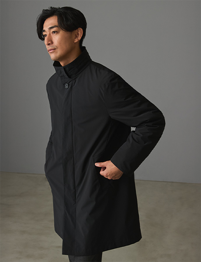 スタンドカラーコート画像