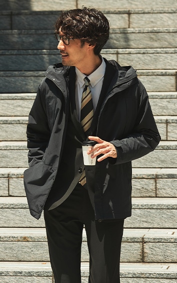 新定番！スーツで着てもサマになる。着回しキルティングコート  