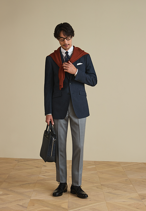 ジャケパンスーツを使ったジャケパンスタイル