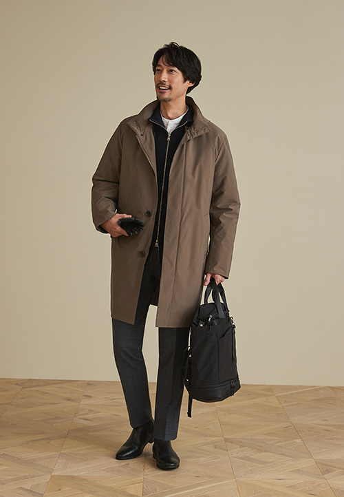 5WAYスタンドカラーコート