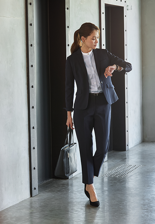 洗えるシャドーチェックのセットアップスーツ