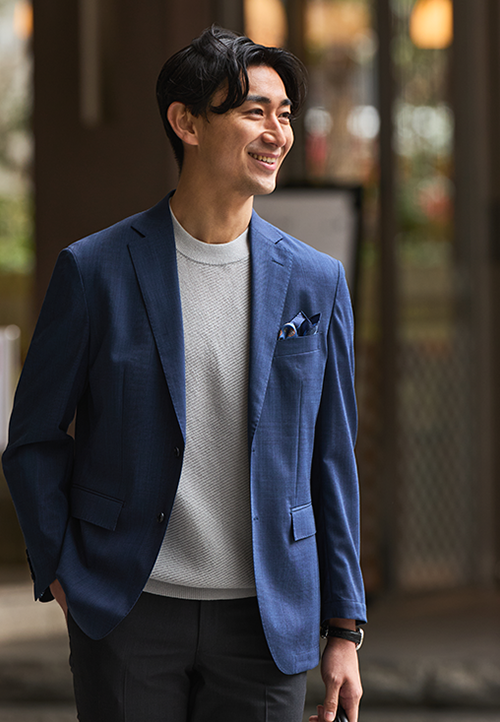 通気性抜群ネイビージャケット