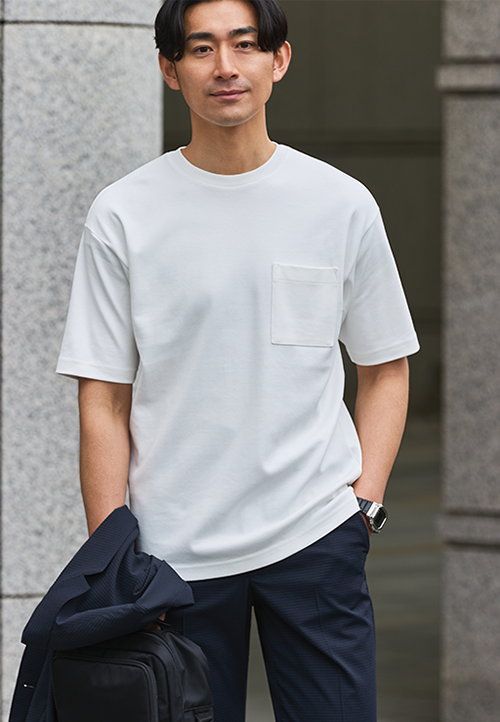 バイオ加工の半袖Tシャツ