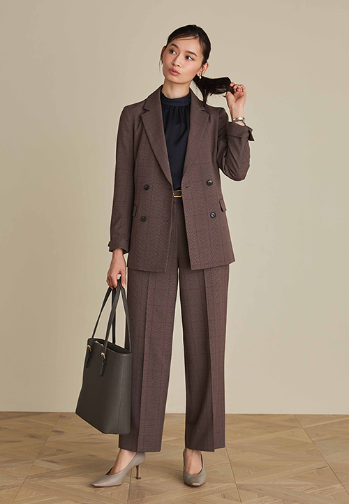 THE THIRD SUITS®ブラウンチェックセットアップスーツ