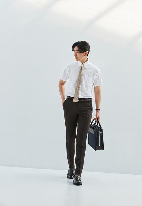 Biz polo shirt, stitching, button-down, short sleeves, front open BIZ polo.