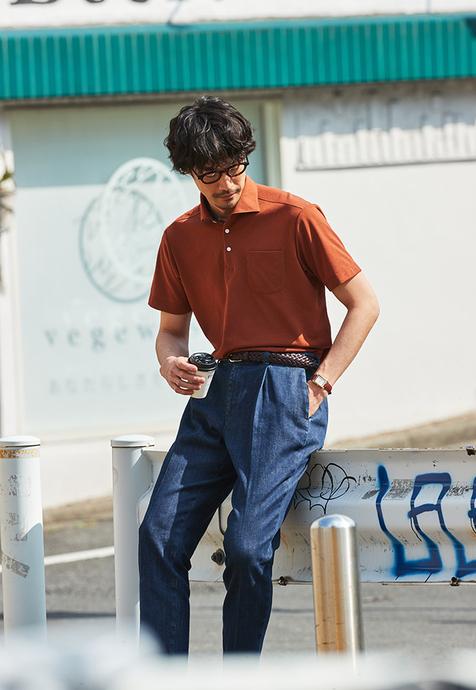 Biz polo shirt, stitching, button-down, short sleeves, front open BIZ polo.