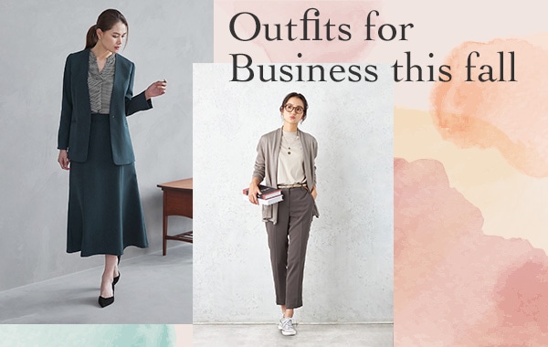 Four outfits for women's fall business