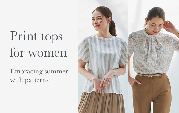 Embracing summer with patterns. Print tops for women.