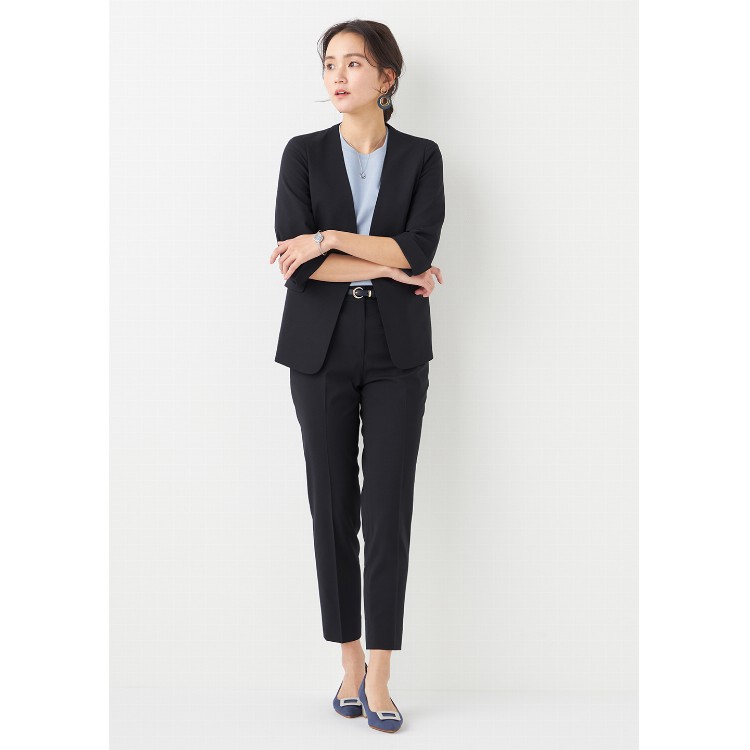 THE 3rd SUITS ノーカラーセットアップ 7分袖 THE 3rd SUITS ノーカラーセットアップ 7分袖