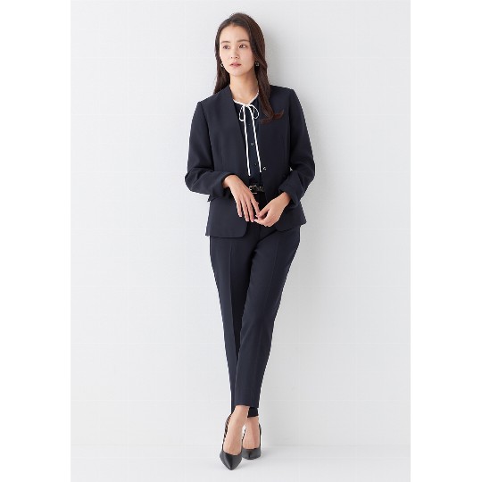 THE THIRD SUITS ノーカラージャケット ダブルクロス