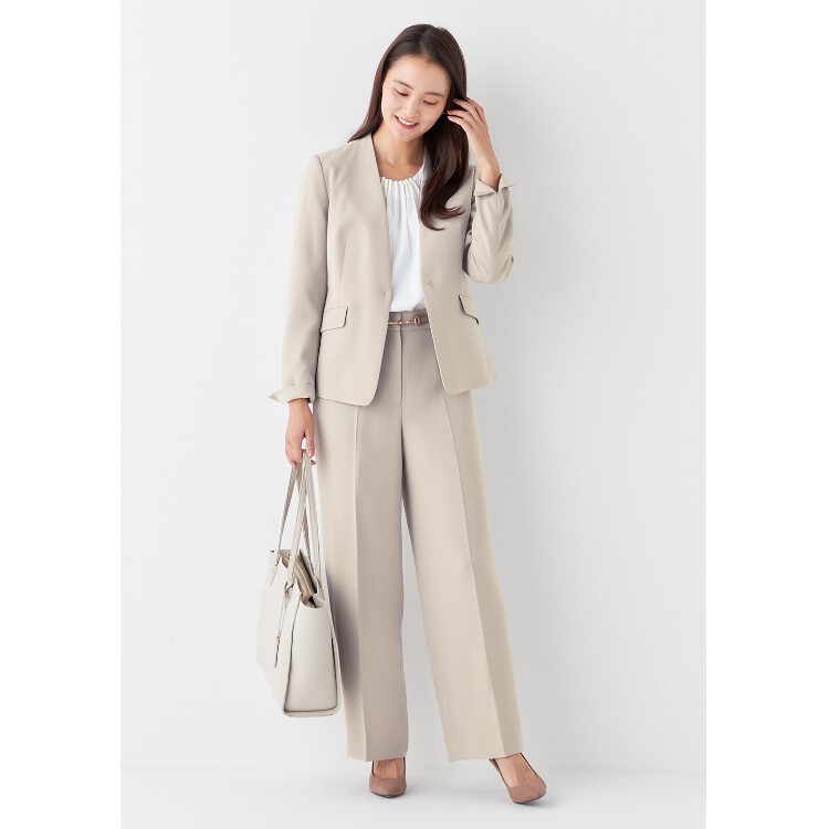 THE THIRD SUITS ワイドパンツ ダブルクロス|O55_G251H945
