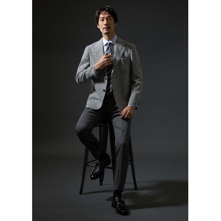 スマート ビズ ジャケット 単品 TIE YOUR TIE グレンチェック スマート ビズ ジャケット 単品 TIE YOUR TIE グレンチェック
