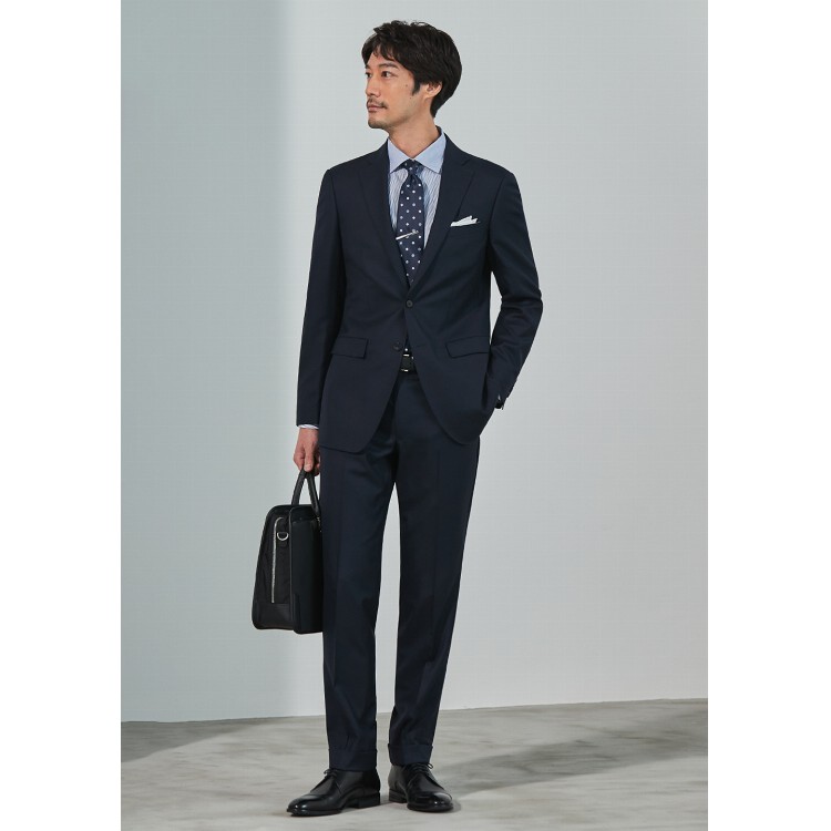 ウールファブリックスーツ(LUXE) SUPER150's 無地 2つボタン ウールファブリックスーツ(LUXE) SUPER150's 無地 2つボタン