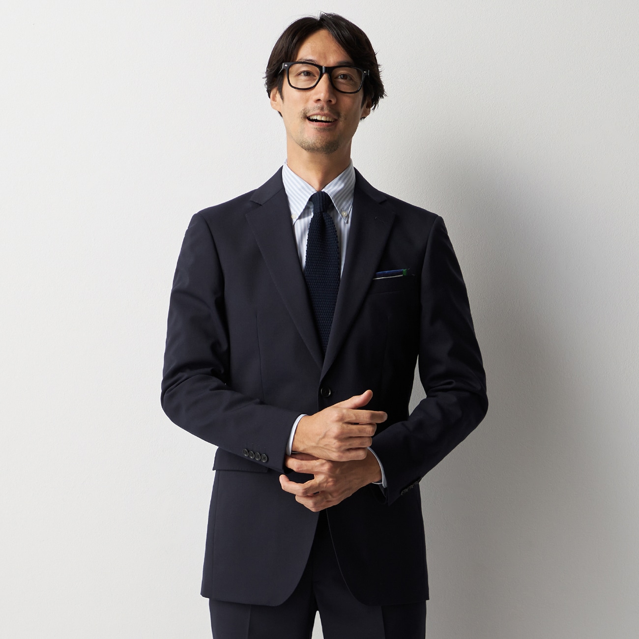 ウールブレンドスーツ ピンヘッド 2つボタン|O41_15AF21N14 - ORIHICA