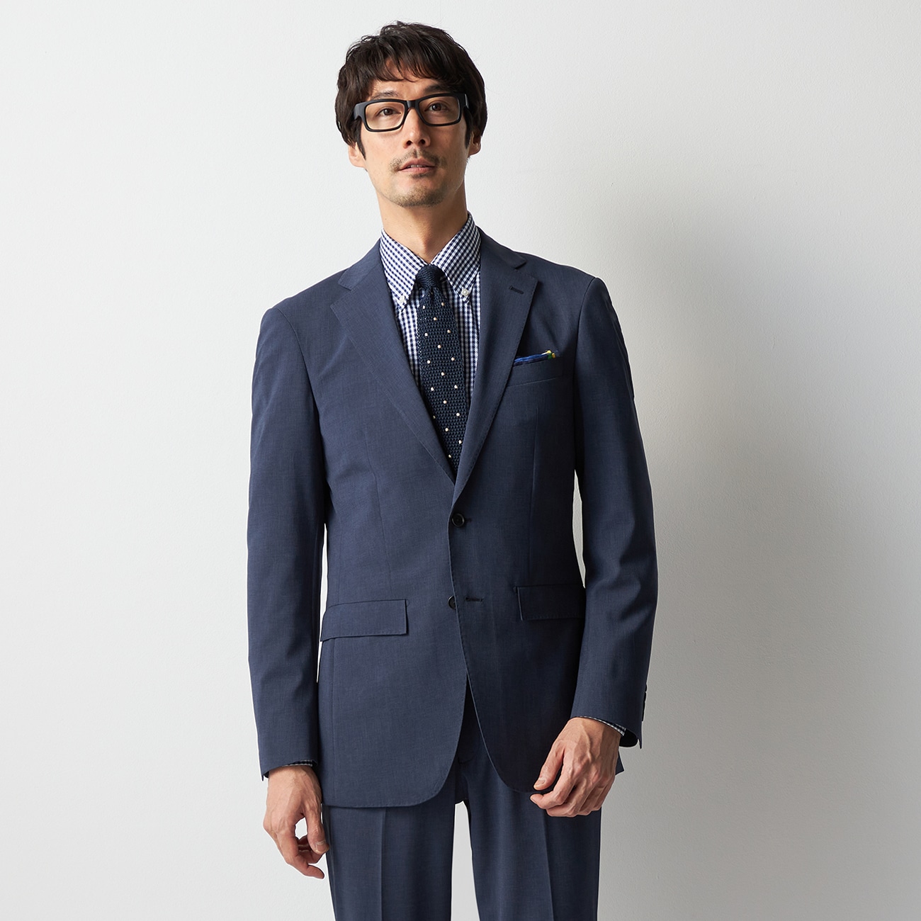 新品未使用！【オリヒカ】スーツ・スラックス2本セット 高通気スマートテックスーツ 無地 2つボタン|O41_15NU21N51