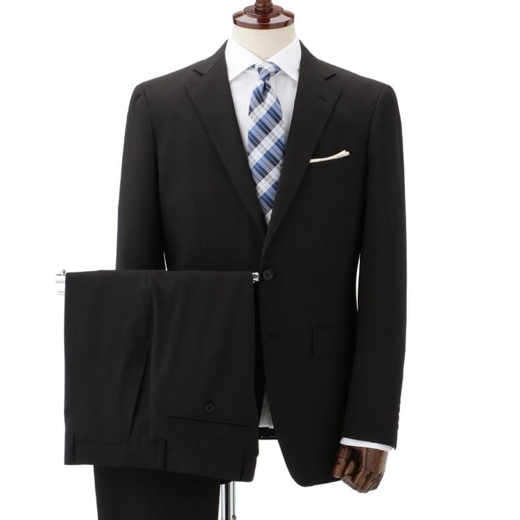 パンツが洗える 防シワ ストレッチ 黒ストライプ スーツ 夏 O41 1m Orihica 公式通販