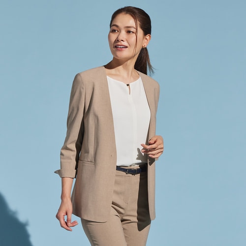 一番の 【洗えるMセット】新品！オリヒカ ノーカラージャケット N 