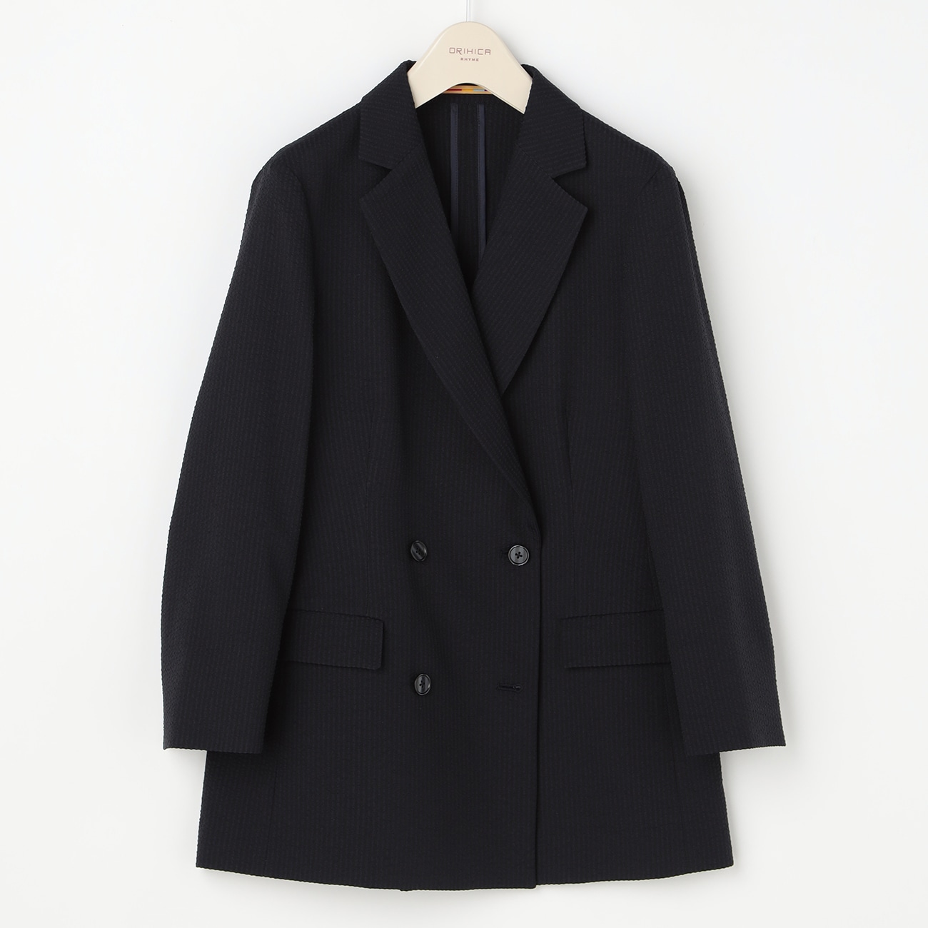 THE THIRD SUITS ダブルジャケット 9分袖 サッカー