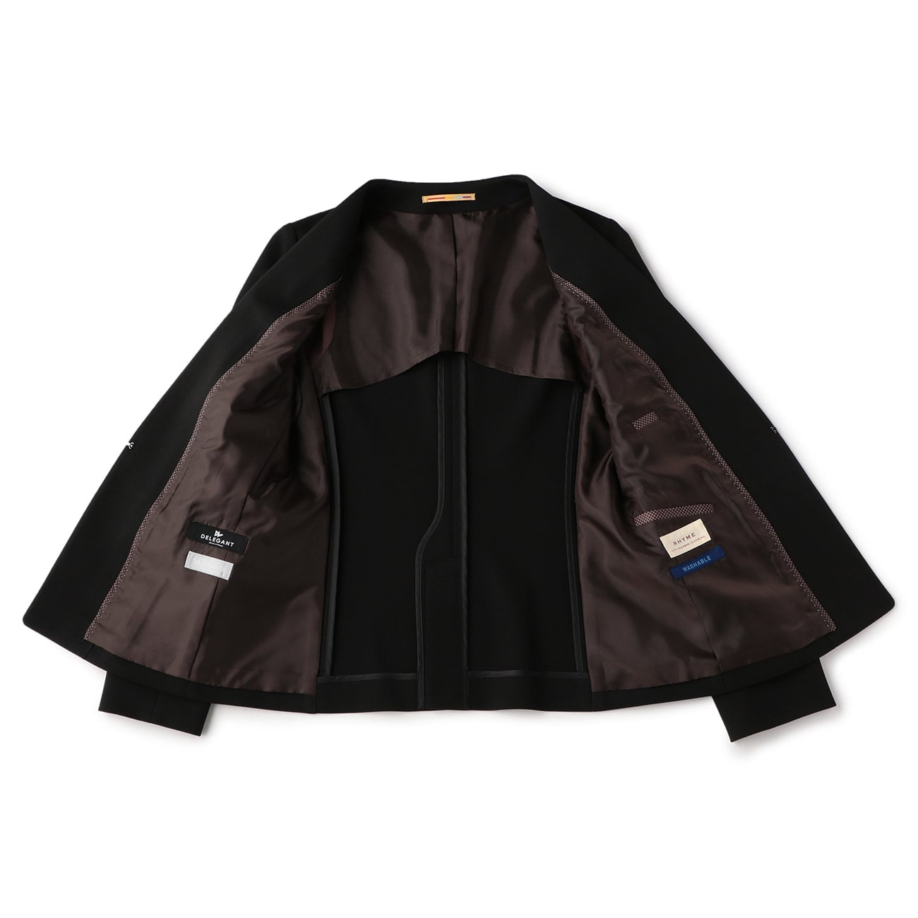 アウトレット]THE 3rd SUITS 洗える ストレッチ 黒 カルゼニット ノー