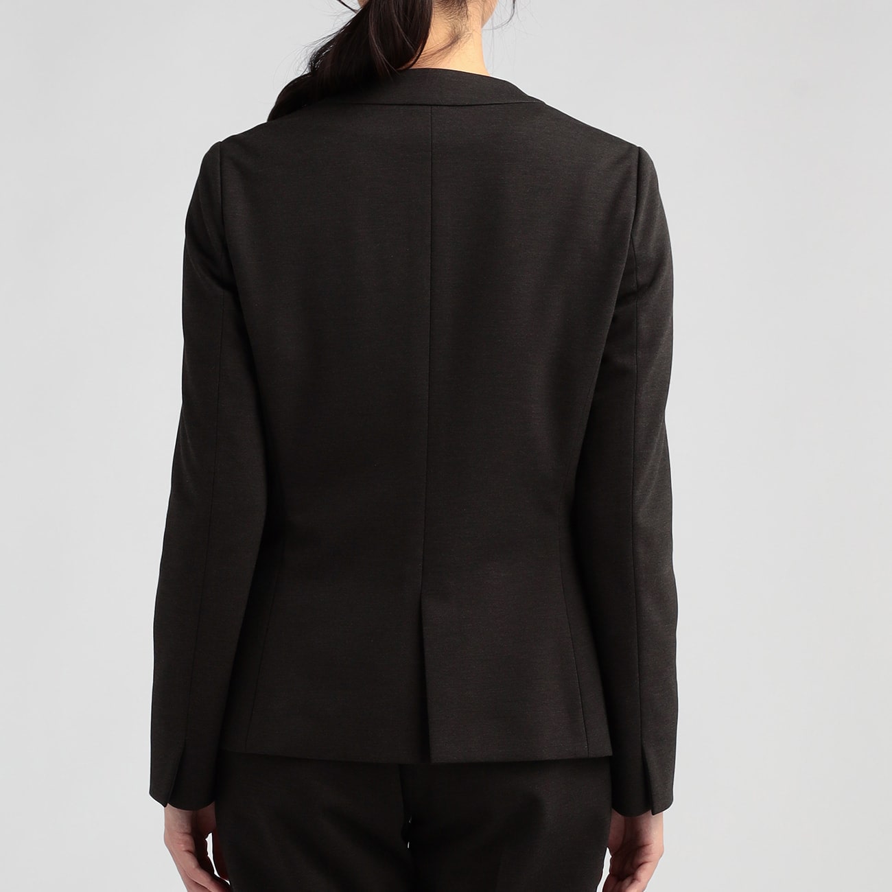 アウトレット]THE 3rd SUITS 洗える ストレッチ 茶 カルゼニット ノー