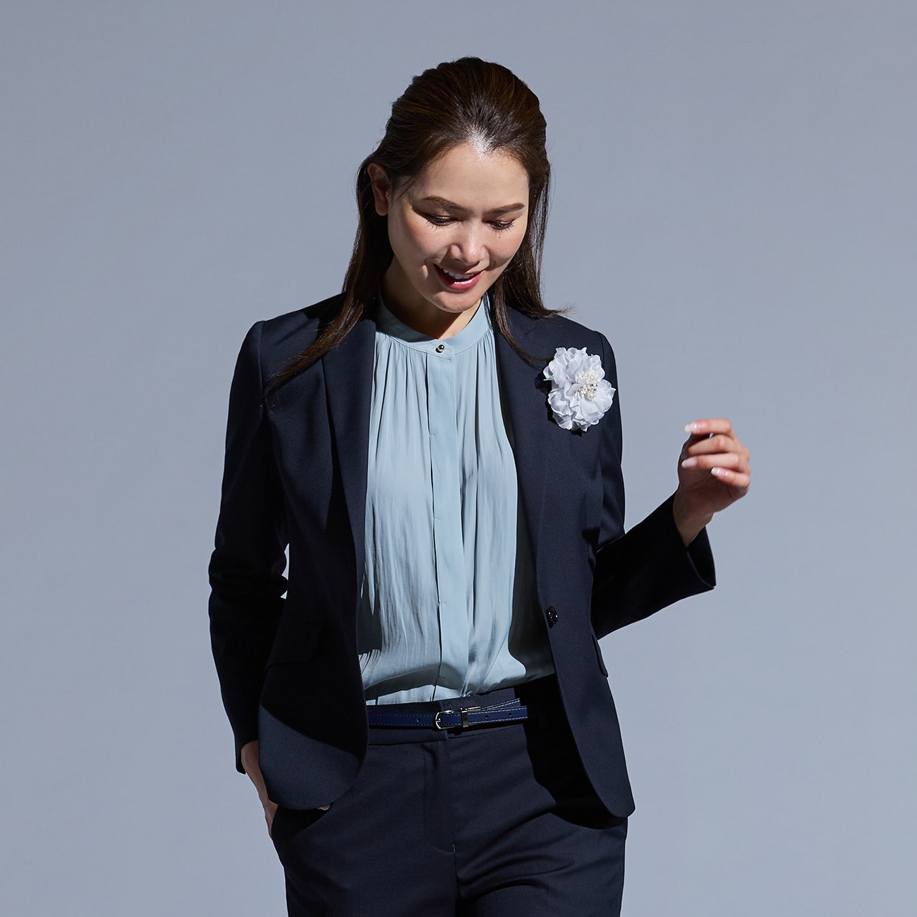 WEB限定サイズ展開あり】THE 3rd SUITS 紺シャーク １Ｂジャケット 