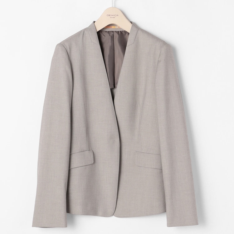THE 3rd SUITS シャークスキン ノーカラージャケット