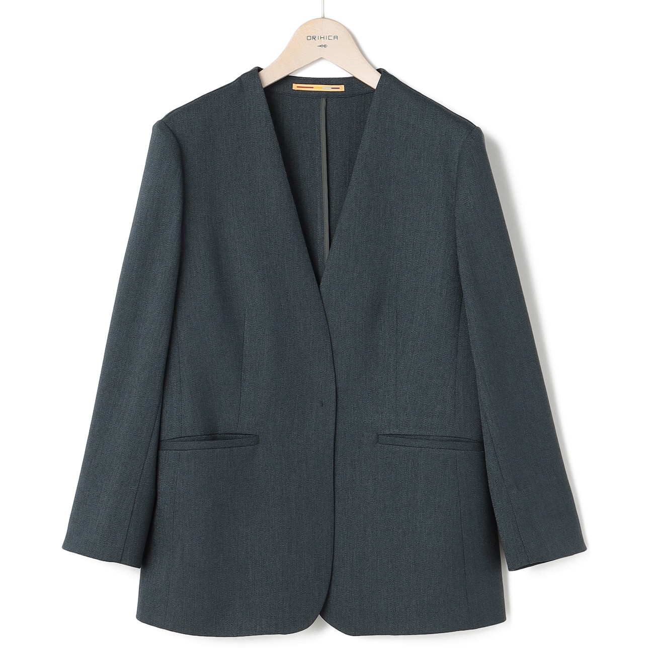 アウトレット]THE 3rd SUITS 洗える ストレッチ ノーカラージャケット