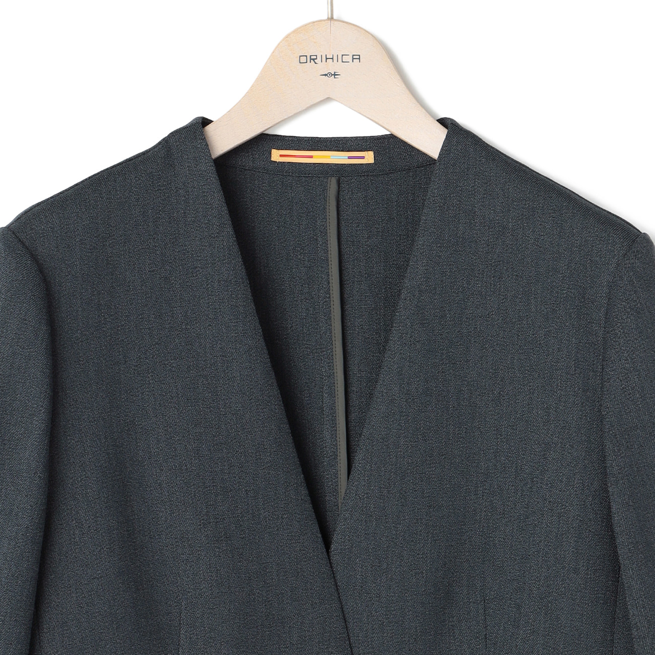 アウトレット]THE 3rd SUITS 洗える ストレッチ ノーカラージャケット