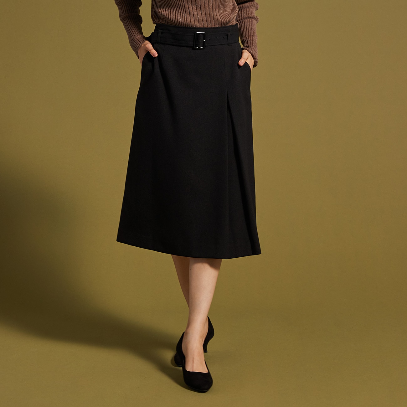 CITY TAILORED ベルト付フレアスカート|O43_RK-067-SK - ORIHICA 公式通販